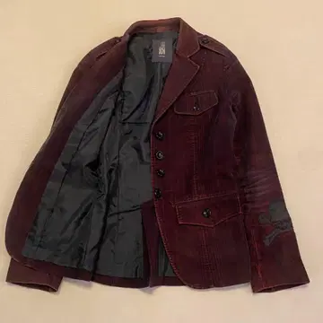 BLACK PEACE NOW 스컬 벨벳 테일러드 자켓