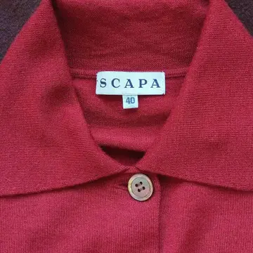 SCAPA 빨간색 긴팔 가디건 40