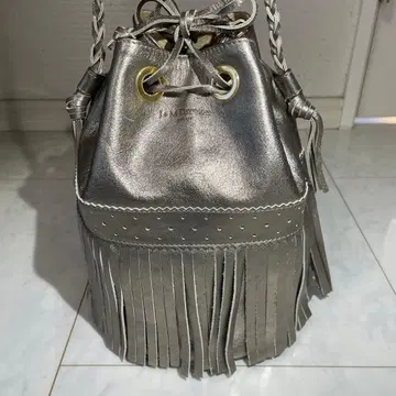 J&M DAVIDSON 브론즈 실버 프린지 숄더백