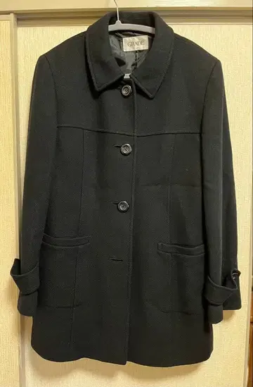 블랙 울 피코트