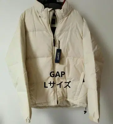 미사용 다기능 GAP 아이보리 크림색 다운 자켓 L 사이즈