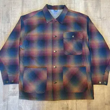 멀티 컬러 체크 플란넬 셔츠 자켓