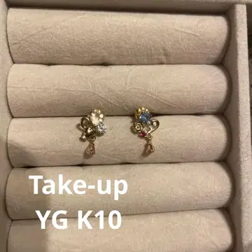 테이크업 Disney 귀걸이 미녀와 야수 YG K10 디즈니 프린세스