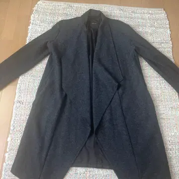 pas de calais 다크 그레이 드레이프 롱 코트 사이즈 36