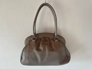 컨디션 최상 Hamano   가죽 핸드백 메탈릭
