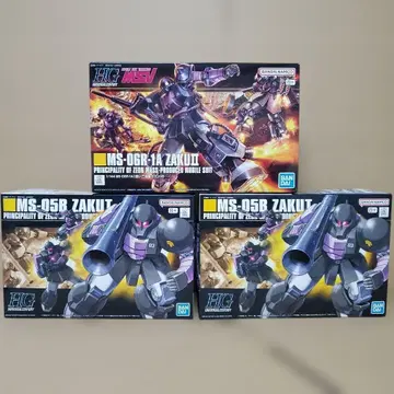 HG RMS-06B-1A 검은 삼연성 & MS-05B ZAKU II 세트