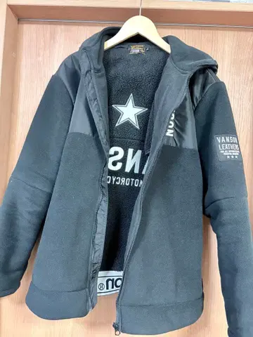 VANSON 플리스 자켓 블랙