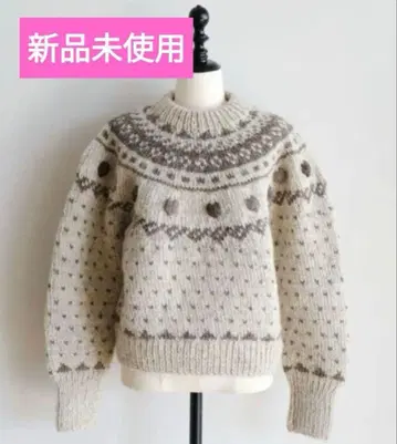 미사용 새상품 시루무린 하트 노르딕 니트