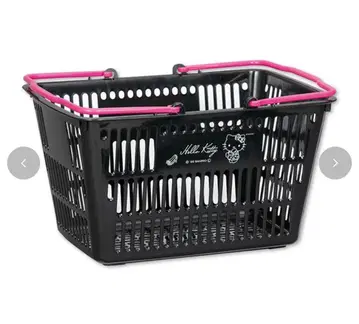 새상품 헬로키티 미니 에코 바스켓 쇼핑 바스켓 핑크 블랙 아베일