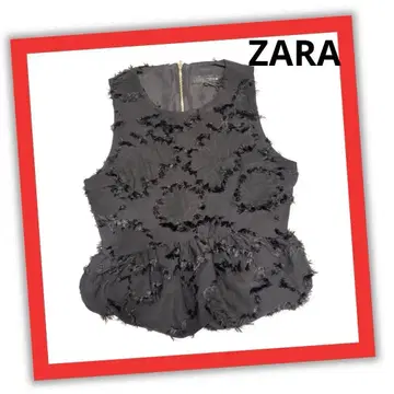 [ ZARA ] 벌룬 베스트 하늘하늘 블랙 M 사이즈 새상품