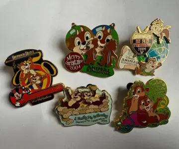 칩과 데일 에나멜 핑 5개 세트 크리스마스 애니멀 킹덤