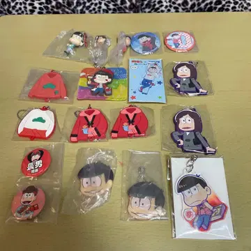오소마츠 6쌍둥이 아크릴 키링 러버 키링 캔 배지 묶음 판매