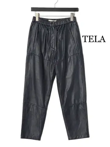 새상품 TELA 40 네이비 시프 가죽 팬츠 정가 61600엔