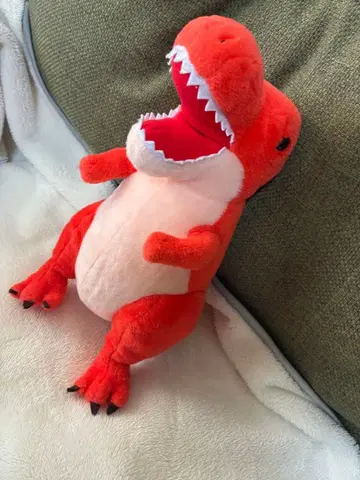 공룡 시대 봉제 인형 빨간색