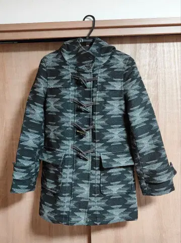 유니클로 코트 더플 코트 오르테가 무늬 민족 패턴 M