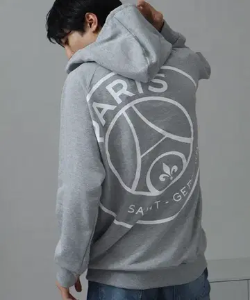 PARIS SAINT-GERMAIN 후드 부착 후드티 그레이 XL
