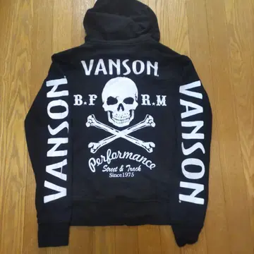 VANSON 반손 지퍼 후드티 스컬 사이즈 M