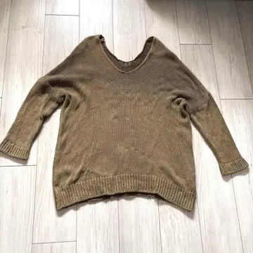 플라주 plage 코튼 나일론 V넥 니트