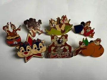 칩과 데일 핀 배지 8개 세트