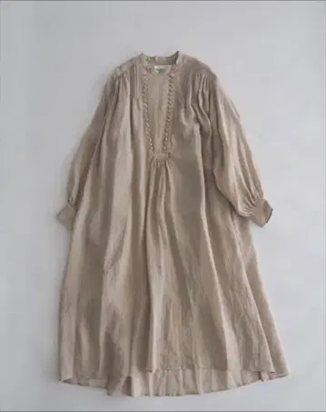 susuri 페블 드레스 라미 린넨 베이지