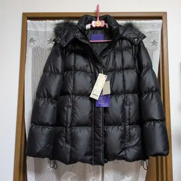 후드 부착 블랙 다운 자켓