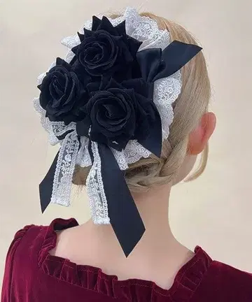 Chalmiere 윈터 로즈 클립 블랙