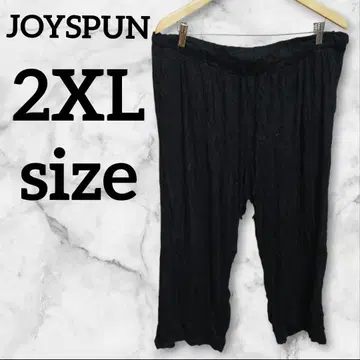 JOYSPUN [ 2XL ] 블랙 이지 팬츠 성숙 캐주얼 무지