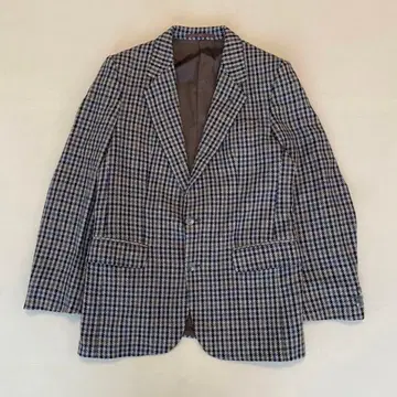 아쿠아 스큐텀 울 테일러드 자켓 체크