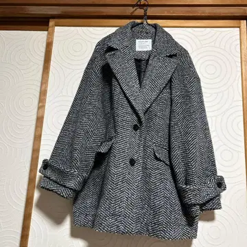 BAYFLOW 헤링본 피 코트