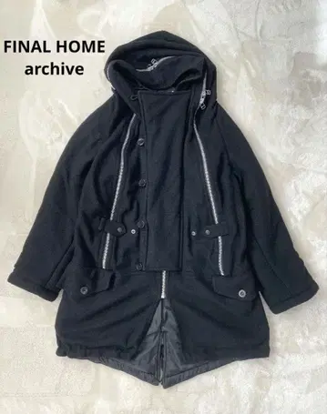 FINALHOME 아카이브 울 롱 코트 블랙 L