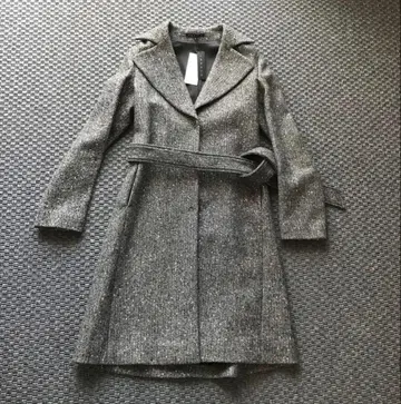 띠어리 라메 믹스 롱 코트