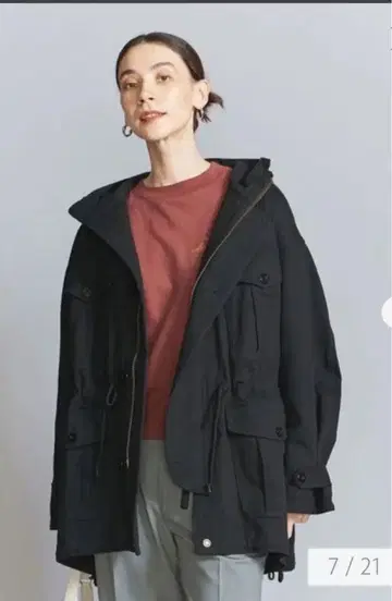 ARMY TWILL 택 포함 새상품 밀리터리 코트 블랙 프리 사이즈