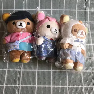 리락쿠마 코리락쿠마 봉제 인형 스완과 골드 컬러 꽃