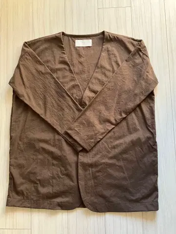 MUYA 나일론 라운드 가디건 사이즈 2 다크 브라운