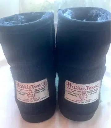 Harris Tweed 네이비 어그 부츠