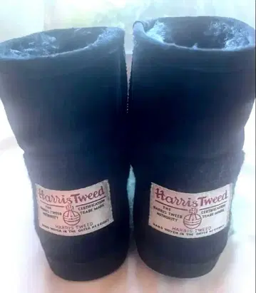 해리스 트위드 Harris Tweed 네이비 어그 부츠