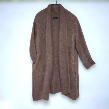 ZUCCa 브라운 모헤어 니트 가디건 긴팔