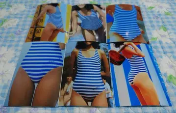 80년대 아이돌 브로마이드 하야미 유 수영 대회 2 L 사이즈 6장