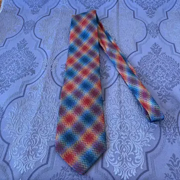 MISSONI 컬러풀 체크 무늬 넥타이