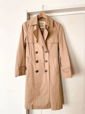 COCODEAL 베이지 더블 브레스트 트렌치코트