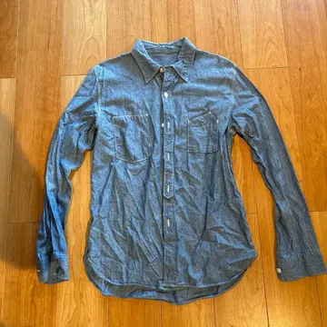 데님 블루 긴팔 셔츠 사이즈 3 일본제