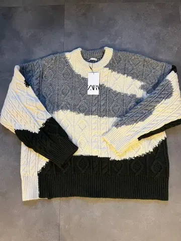 ZARA 케이블 니트 스웨터 XL 새상품