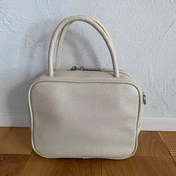 핸드백 화이트 천연 가죽