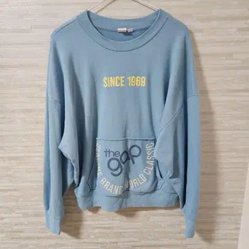 [ L ] GAP 갭 블루 로고 트레이닝복 맨투맨