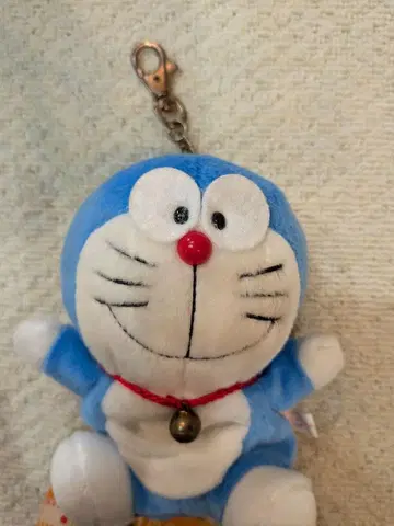 레트로 도라에몽 봉제 인형 백팩 미니 키링 2001년