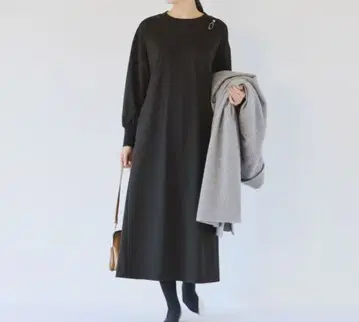 [ 미사용 새상품 ] [ 북유럽, ] 블랙 롱 원피스 긴팔