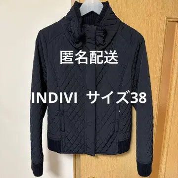 익명 배송 INDIVI 블랙 퀼팅 자켓 패딩 자켓 38