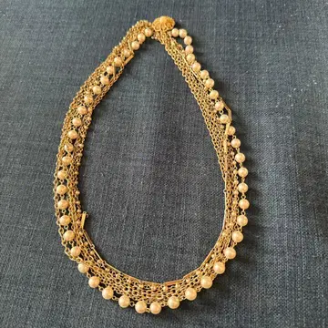 골드 체인 펄 목걸이 약 60cm