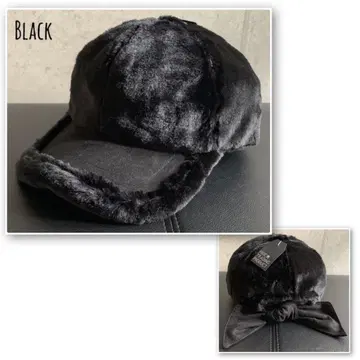 배송비 포함 새상품 2WAY 리본 탈부착 캡 스웨이드 퍼 가을/겨울 bK