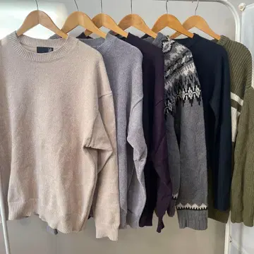 [ 12월 처분 ] 남성용 니트 라코레 등 6점 세트